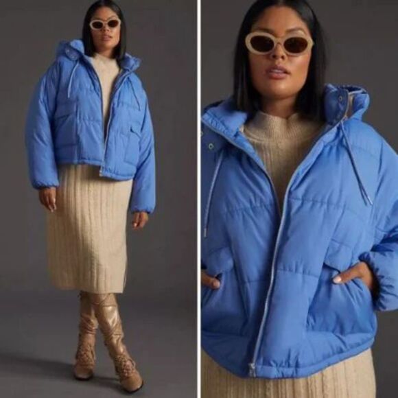 NWT Anthropologie Pilcro Cropped Puffer Jacket1X